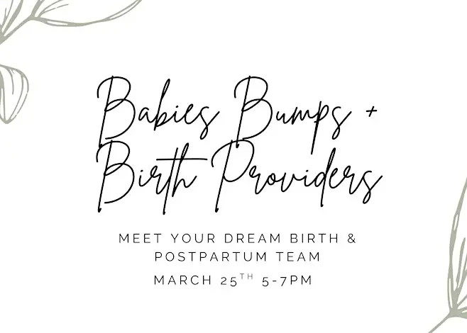 Babies, Bumps and Birth Providers event from Blossom Family Chiropractic